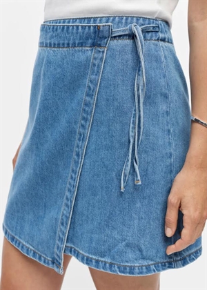 Rosie mw denim short wrap skirt Blue Denim Object 